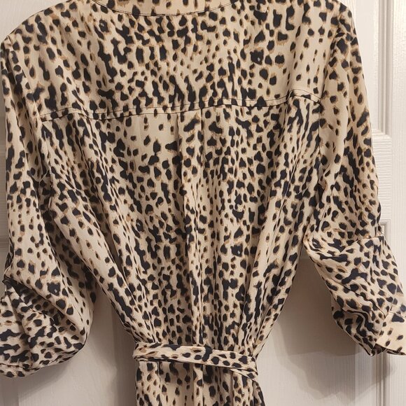 Bar III Leopard Print Shirt Dress EUC - Picture 2 of 7